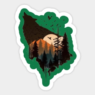 The outdoors is calling, Go Outside, hiking, nature, camping, outdoors, Sticker